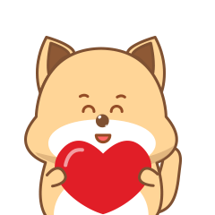 Gif animé coeur renard
